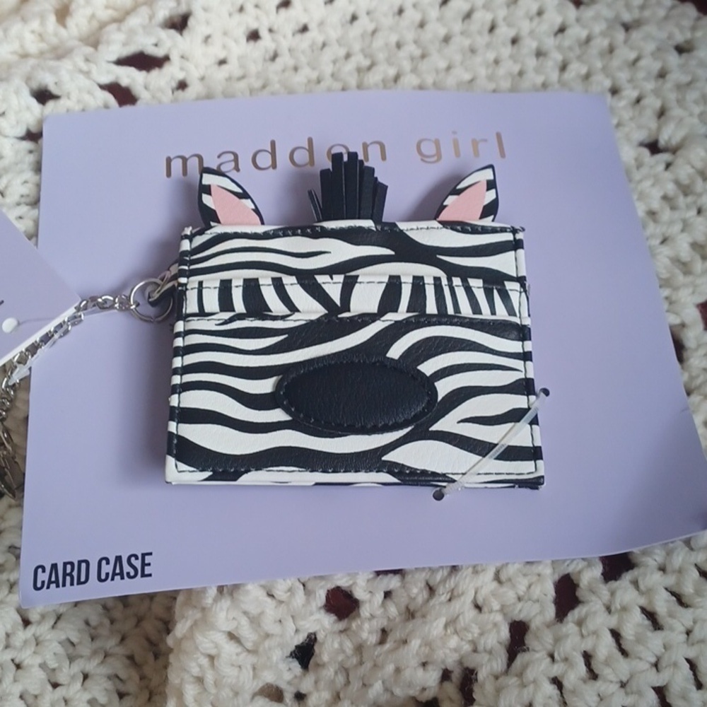 Madden Girl Zebra Card Case